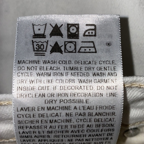 LEVI’S 512 bootcut perfectly slimming high rise wide leg white NEW size 16M - Picture 11 of 16